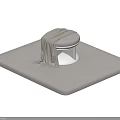 Soft Gray Cushioned Mat With White Stool And Cozy Gray Blanket