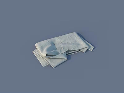Industrial Equipment White Fabric Sheets Neatly Stacked On Gray Background 3d model