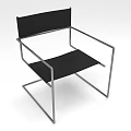 Modern Leisure Chair With Black Seat Armrests And Silver Metal Frame