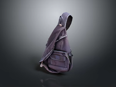 Stylish Purple Shoulder Bag Design For Everyday Use With Multiple Pockets And Comfortable Strap 3d model