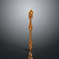Golden Decorative Hairpin With Intricate Carved Design For Daily Use