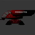 Red HOSOKAWA Spaceship With Futuristic Design Transparent Cockpit And Mechanical Structure For Space Exploration