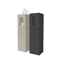 Modern Water Dispensers For Daily Use With Gray And Black Design And Glass Cups