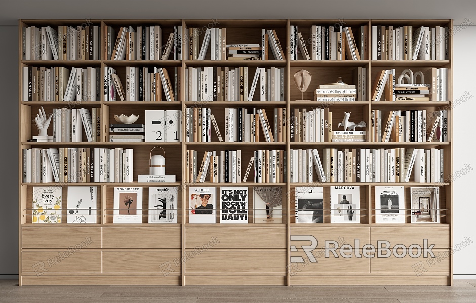 Top bookcase book combination model