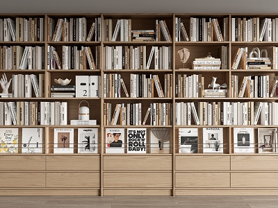 Top bookcase book combination model