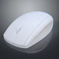 White Wireless Computer Mouse With Ergonomic Design Smooth Surface And Scroll Wheel 3d model