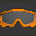 Orange Sport Goggles With Reflective Lenses And Stylish Design For Outdoor Activities