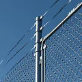 Various Fence Designs Featuring Different Materials And Styles For Outdoor Areas 3d model