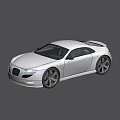 White Two Door Sports Car With Sleek Aerodynamic Design And Alloy Wheels