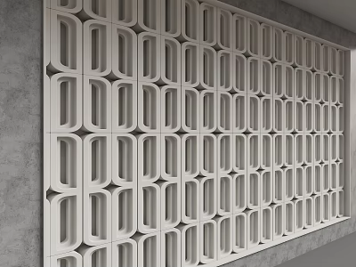 Modern background wall 3d model