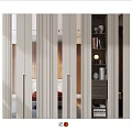 Modern Living Room Storage Shelf Unit With Books And Decorative Items
