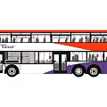 SBS Transit Double Decker Bus With Orange White And Purple Stylish Exterior