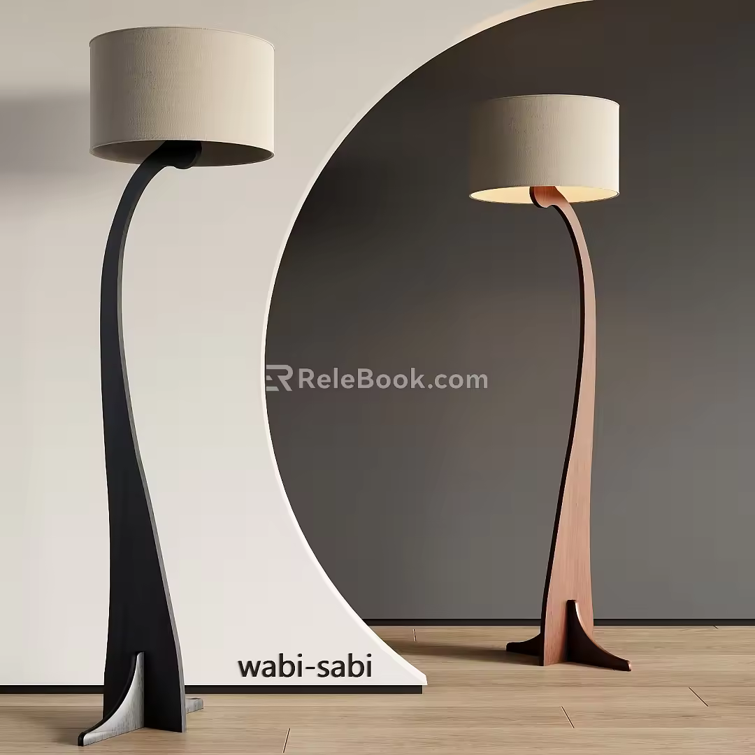 Middle style floor lamp 3d model