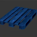 Sturdy Blue Pallet With Slatted Structure For Home And Industrial Storage Use