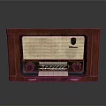 Vintage Computer Design With Brown Case Knobs Dial And Retro Keyboard