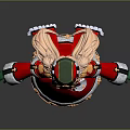 Cute Blonde Character In Red Green Outfit With Gold Accents White Trim And Green Gloves