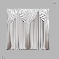 Modern fabric curtains 3d model