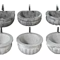 Six Different Designs Stone Washbasins Wall Mounted Bathroom Sinks for Modern Bathroom Decor