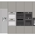 Sleek Modern Built in Kitchen Appliances with Refrigerator Ovens and Cabinetry