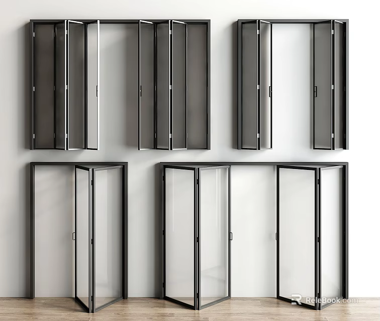 Stylish Folding Doors For Modern Interior Spaces 3d model 