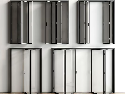 Stylish Folding Doors For Modern Interior Spaces 3d model