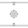 Decorative Lines Frame Design With Ornate Carvings On Light Background 3d model