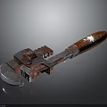 Vintage Adjustable Wrench With Wooden Handle Red And Silver Worn Texture