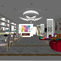 Luxurious Beauty and Hair Salon Interior With Comfortable Chairs Stylish Sofa and Elegant Chandelier