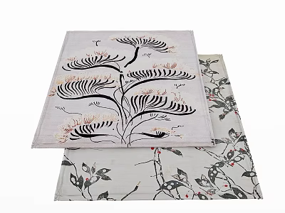 Square Rugs With Floral And Botanical Patterns For Home Decor 3d model