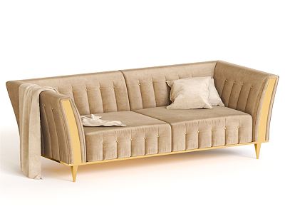 modern double sofa leisure sofa 3d model