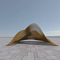 Modern Pergola Designs With Geometric Curved Shapes Grass And Various Materials