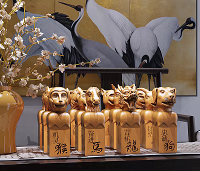 New Chinese Seal Zodiac Seal Combination 3d model