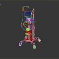 Advanced Mobile Medical Equipment With Digital Display Control Panel Tubing And Wheels