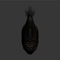 Unique Aquatic Fish With Dark Body Spotted Head Prominent Eyes And Fins