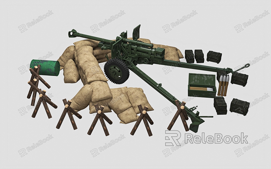 Shore Artillery Military Props model