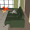 Modern Multiplayer Sofa Functional Sofa 3d model