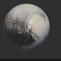 Pluto Surface Features In Cosmic Exploration Mission With Icy Terrain And Craters