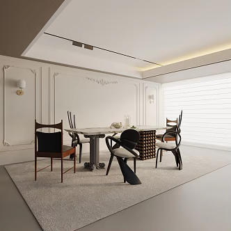 Modern dining table 3d model