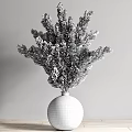 Garden Decor Accents Dried Pampas Grass Bouquet In Clear Glass Vase With Natural Arrangement