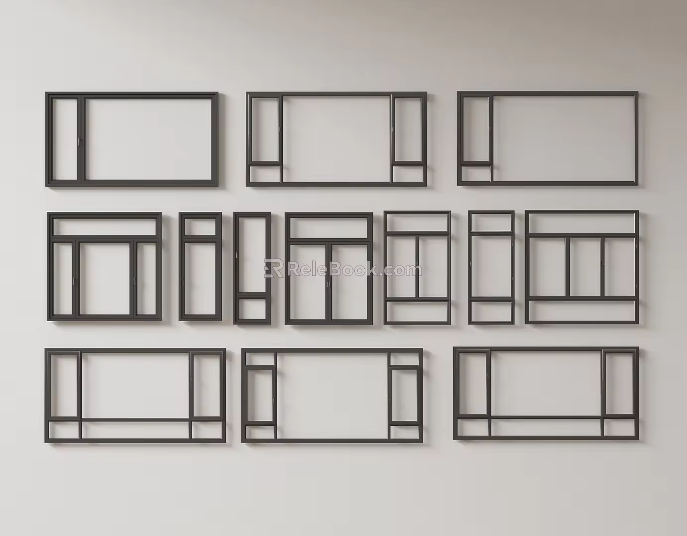 Modern windows combination windows glass windows floor-to-ceiling windows balcony windows bay windows bedroom windows sliding windows casement windows doors and windows 3d model