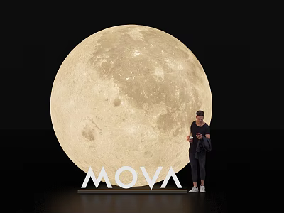 Giant Moon Model MOVA Photo Spot For Instagrammable Moments And Group 3d model