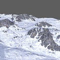 Snow Mountain Mountain Peak Mountain Snow Mountain Terrain 3d model