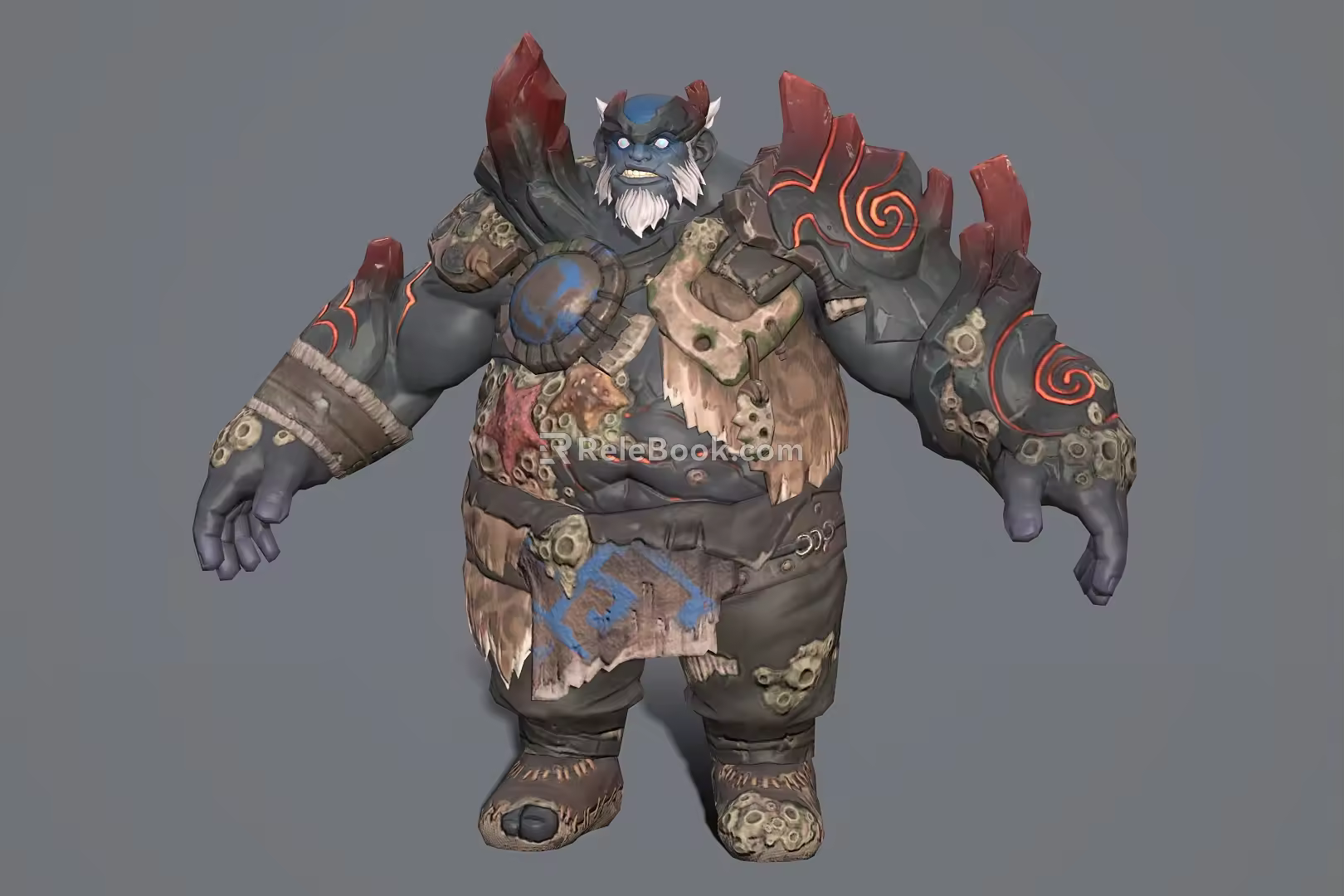 Modern game warrior game character anime character 3d model