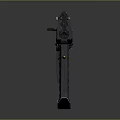 Modern Tactical Assault Rifle With Black Finish Detachable Magazine And Bullet