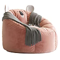 Adorable Bear Shaped Teal Bean Bag Chair With Cozy Scarf And Gray Pink Variants