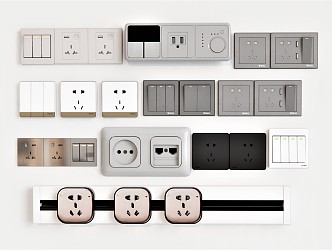 Modern Switch Socket Combination Socket Panel Switch Panel 3d model