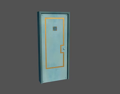 Modern swing door iron door 3d model Modern swing door iron door 3d model