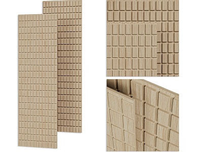 Modern Solid Wood Background Modeling Wall Creative Wood Square Art Modeling Parametric Small Square Background Wall Wood Wall Modeling Wall model