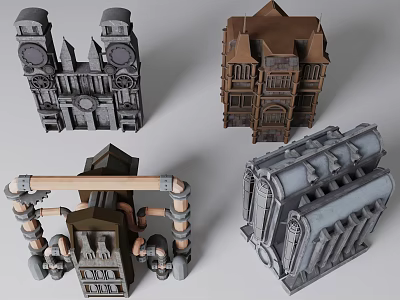 Innovative Future Architecture Models Showcasing Modern Design Elements And Unique Structures 3d model