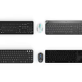 Various Computer Keyboards And Mice With Wireless Modern Design Styles 3d model